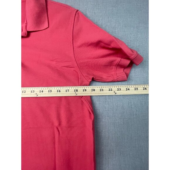 Croft & Barrow Men's Peach Short Sleeve Collared Polo Shirt Medium USED - Picture 3 of 5